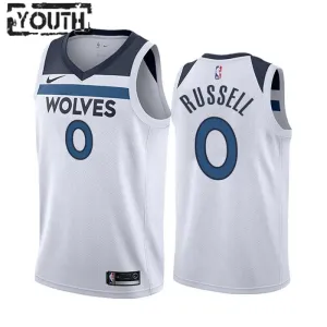 Nike Minnesota Timberwolves D Angelo Russell 0 Trikot Association Edition Swingman Weiß Für Kinder