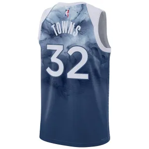 Nike Minnesota Timberwolves Karl Anthony Towns 32 Trikot City Edition 23/24 Swingman Blau Für Herren