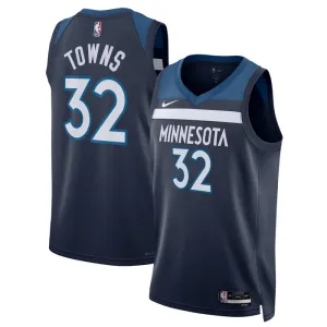 Nike Minnesota Timberwolves Karl Anthony Towns 32 Trikot Icon Edition Swingman Navy Für Herren