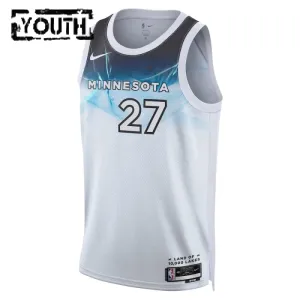 Nike Minnesota Timberwolves Rudy Gobert Trikot City Edition 24/25 Swingman Weiß Für Kinder