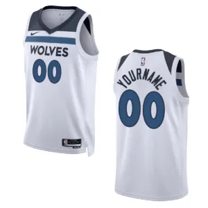 Nike Minnesota Timberwolves Trikot Personalisiert Association Edition Swingman Weiß Für Herren