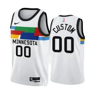 Nike Minnesota Timberwolves Trikot Personalisiert City Edition 22/23 Swingman Weiß Für Herren