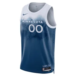 Nike Minnesota Timberwolves Trikot Personalisiert City Edition 23/24 Swingman Blau Für Herren