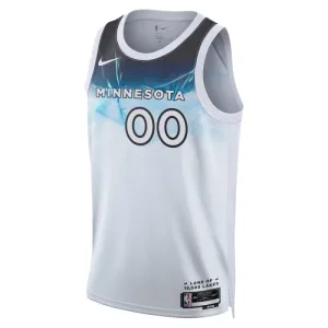 Nike Minnesota Timberwolves Trikot Personalisiert City Edition 24/25 Swingman Weiß Für Herren