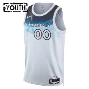 Nike Minnesota Timberwolves Trikot Personalisiert City Edition 24/25 Swingman Weiß Für Kinder