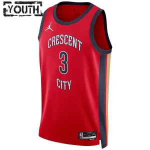 Jordan New Orleans Pelicans CJ McCollum Trikot Statement Edition 23/24 Swingman Rot Für Kinder