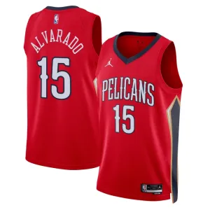 Jordan New Orleans Pelicans Jose Alvarado 15 Trikot Statement Edition Swingman Rot Für Herren