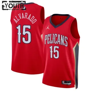 Jordan New Orleans Pelicans Jose Alvarado 15 Trikot Statement Edition Swingman Rot Für Kinder