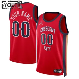 Jordan New Orleans Pelicans Trikot Personalisiert Statement Edition 23/24 Swingman Rot Für Kinder