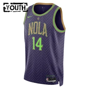 Nike New Orleans Pelicans Brandon Ingram Trikot City Edition 24/25 Swingman Lila Für Kinder