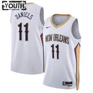 Nike New Orleans Pelicans Dyson Daniels 11 Trikot Association Edition Swingman Weiß Für Kinder