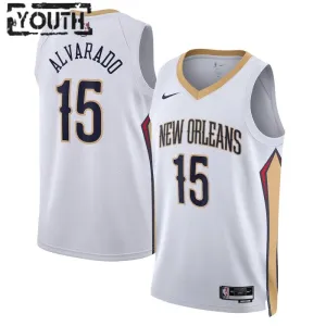 Nike New Orleans Pelicans Jose Alvarado 15 Trikot Association Edition Swingman Weiß Für Kinder