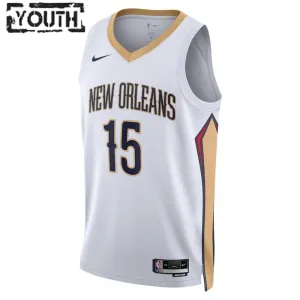 Nike New Orleans Pelicans Jose Alvarado 15 Trikot Association Edition Swingman Weiß Für Kinder