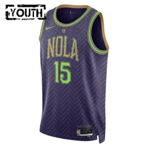 Nike New Orleans Pelicans Jose Alvarado Trikot City Edition 24/25 Swingman Lila Für Kinder
