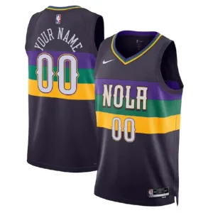 Nike New Orleans Pelicans Trikot Personalisiert City Edition 22/23 Swingman Schwarz Für Herren