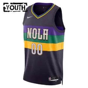Nike New Orleans Pelicans Trikot Personalisiert City Edition 22/23 Swingman Schwarz Für Kinder