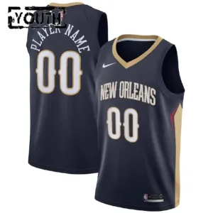 Nike New Orleans Pelicans Trikot Personalisiert Icon Edition Swingman Navy Für Kinder
