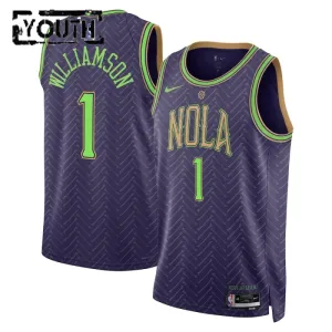 Nike New Orleans Pelicans Zion Williamson Trikot City Edition 24/25 Swingman Lila Für Kinder