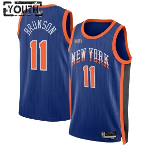 Nike New York Knicks Jalen Brunson Trikot City Edition 23/24 Swingman Blau Für Kinder