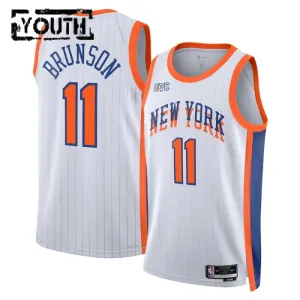 Nike New York Knicks Jalen Brunson Trikot City Edition 24/25 Swingman Weiß Für Kinder