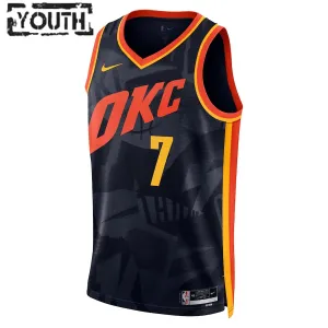 Nike Oklahoma City Thunder Chet Holmgren Trikot City Edition 23/24 Swingman Schwarz Für Kinder
