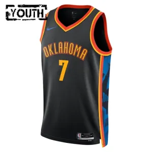 Nike Oklahoma City Thunder Chet Holmgren Trikot City Edition 24/25 Swingman Schwarz Für Kinder