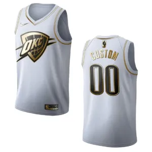 Nike Oklahoma City Thunder Golden Edition Trikot Personalisiert Swingman Weiß Für Herren Nike Oklahoma City Thunder Golden Edition Trikot Personalisiert Swingman Weiß Für Herren