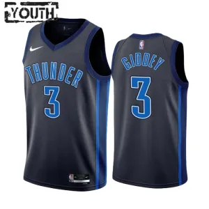 Nike Oklahoma City Thunder Josh Giddey 3 Trikot City Edition 22/23 Swingman Schwarz Für Kinder