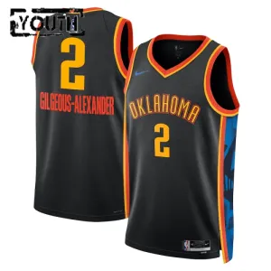 Nike Oklahoma City Thunder Shai Gilgeous Alexander Trikot City Edition 24/25 Swingman Schwarz Für Kinder