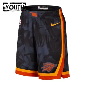 Nike Oklahoma City Thunder Shorts City Edition 23/24 Swingman Navy Für Kinder