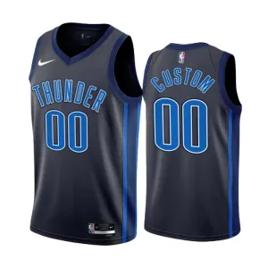 Nike Oklahoma City Thunder Trikot Personalisiert City Edition 22/23 Swingman Schwarz Für Herren