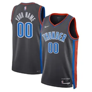 Nike Oklahoma City Thunder Trikot Personalisiert City Edition 22/23 Swingman Schwarz Für Herren