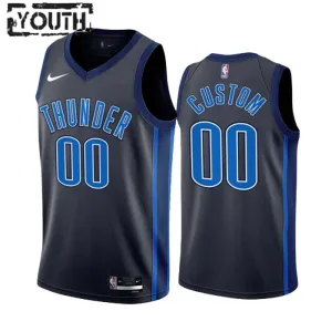Nike Oklahoma City Thunder Trikot Personalisiert City Edition 22/23 Swingman Schwarz Für Kinder