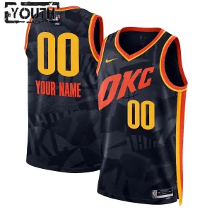 Nike Oklahoma City Thunder Trikot Personalisiert City Edition 23/24 Swingman Navy Für Kinder