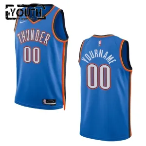 Nike Oklahoma City Thunder Trikot Personalisiert Icon Edition 22/23 Swingman Blau Für Kinder