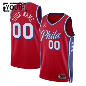 Jordan Philadelphia 76ers Trikot Personalisiert Statement Edition Swingman Rot Für Kinder