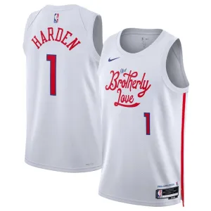 Nike Philadelphia 76ers James Harden 1 Trikot City Edition 22/23 Swingman Weiß Für Herren