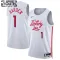 Nike Philadelphia 76ers James Harden 1 Trikot City Edition 22/23 Swingman Weiß Für Kinder