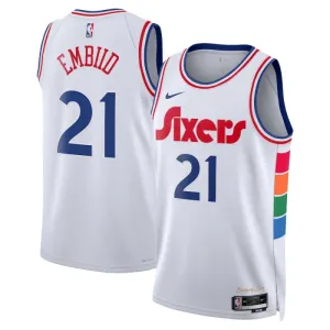 Nike Philadelphia 76ers Joel Embiid Trikot City Edition 24/25 Swingman Weiß Für Herren