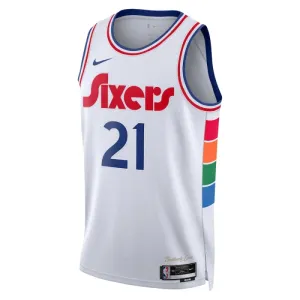 Nike Philadelphia 76ers Joel Embiid Trikot City Edition 24/25 Swingman Weiß Für Herren