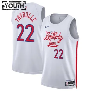 Nike Philadelphia 76ers Matisse Thybulle 22 Trikot City Edition 22/23 Swingman Weiß Für Kinder