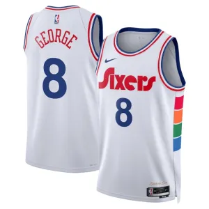 Nike Philadelphia 76ers Paul George Trikot City Edition 24/25 Swingman Weiß Für Herren