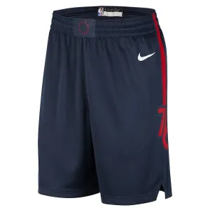 Nike Philadelphia 76ers Shorts City Edition 23/24 Swingman Navy Für Herren