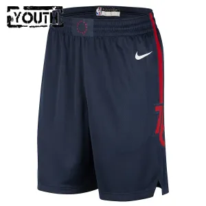 Nike Philadelphia 76ers Shorts City Edition 23/24 Swingman Navy Für Kinder