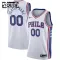 Nike Philadelphia 76ers Trikot Personalisiert Association Edition Swingman Weiß Für Kinder