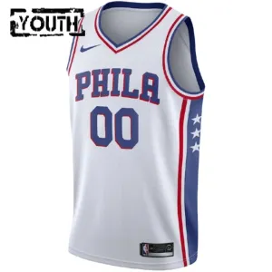 Nike Philadelphia 76ers Trikot Personalisiert Association Edition Swingman Weiß Für Kinder