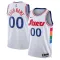 Nike Philadelphia 76ers Trikot Personalisiert City Edition 24/25 Swingman Weiß Für Herren