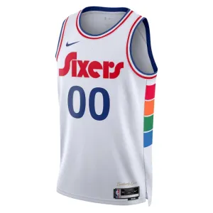 Nike Philadelphia 76ers Trikot Personalisiert City Edition 24/25 Swingman Weiß Für Herren