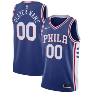 Nike Philadelphia 76ers Trikot Personalisiert Icon Edition Swingman Blau Für Herren