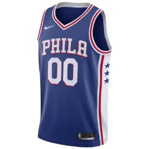 Nike Philadelphia 76ers Trikot Personalisiert Icon Edition Swingman Blau Für Herren